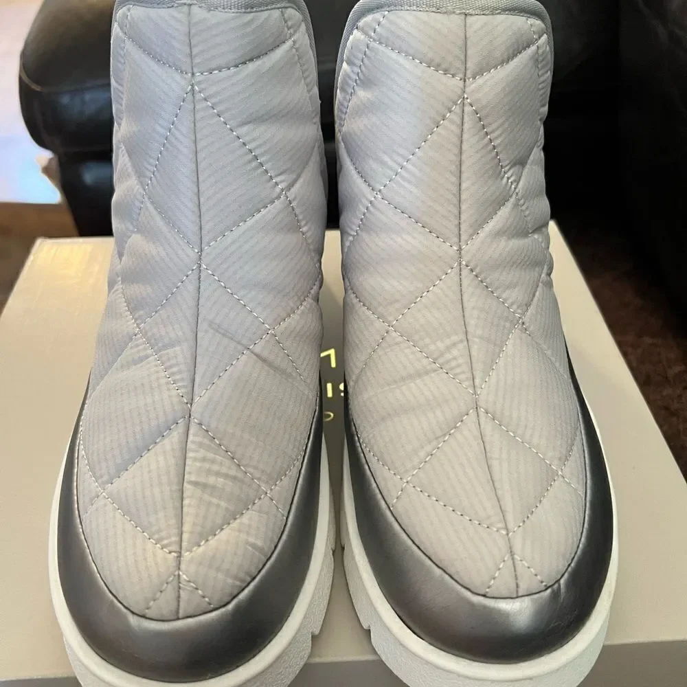 Marc Fisher Quilted Pull On Bootie Medium Grey
